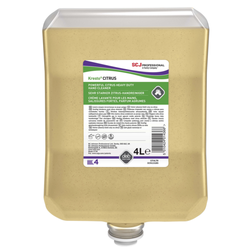 Crème lavante d'atelier sans solvant Kresto citrus - carton de 4 cartouches de 4 l