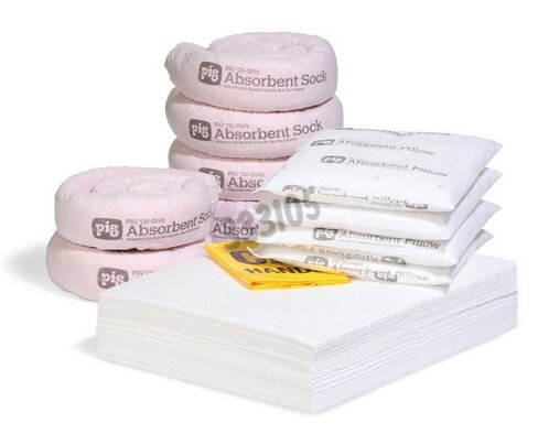 Recharge pour kit anti-déversement sur roulettes Pig hydrophobe pour huiles