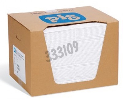 Feuille absorbante Pig pour huiles coloris blanc 38x51cm x 100