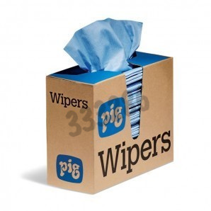 Chiffon entretien industriel Pig bleu 25x43 cm boite 125 fts x 6