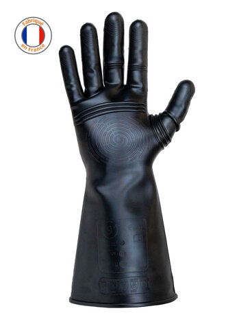 Gants étanches de protection NRBC protection 24 h butyle OG05 - sous-gants coton - taille 9 - la paire
