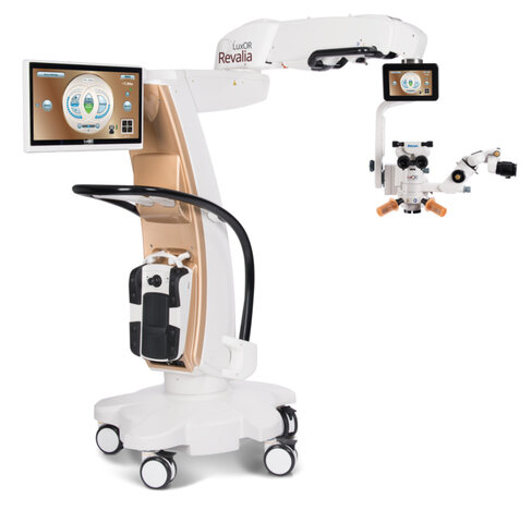 Microscope LuxOR Revalia LED Q- VUE 200 mm 10x Bino Microscope opétatoire