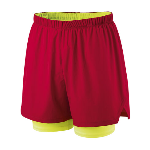 Short de bain cuissard homme bi-matière - NASCSWIM - rouge et jaune - S au 2XL - minimum 100 pièces