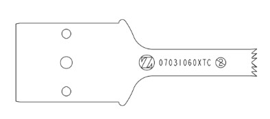 Lame sagittale 0,60 x 31 x 7 mm type Coarse - stérile - longueur non ajustable