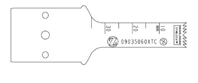 Lame sagittale 0,60 x 35 x 9 mm type Coarse - stérile - longueur non ajustable