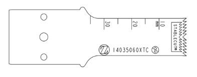 Lame sagittale 0,60 x 35 x 14 mm type Coarse - stérile - longueur non ajustable
