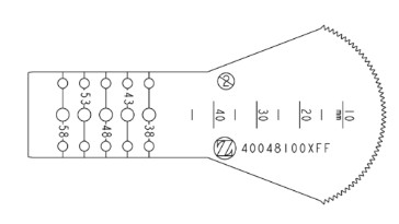 Lame sagittale 1,00 x 48 x 40 mm type Flat - stérile - longueur utile ajustable 38 - 58 mm