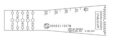 Lame sagittale 1,19 x 65 x 30 dents opposées - stérile - longueur utile ajustable 55 - 75 mm