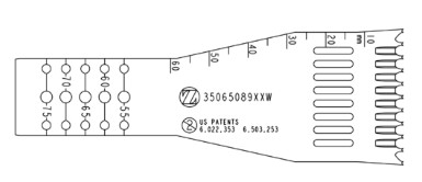 Lame sagittale 0,89 x 65 x 35 mm type Tiger - stérile - longueur utile ajustable 55 - 75 mm