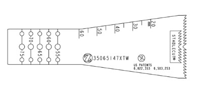 Lame sagittale 01,47 x 65 x 35 dents opposées - stérile - longueur utile ajustable 55 - 75 mm