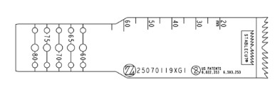 Lame sagittale 1,19 x 70 x 25 mm type GTS - stérile - longueur utile ajustable 60 - 80 mm