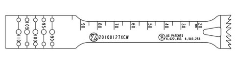 Lame sagittale 1,27 x 100 x 13/20 mm type GTS Coarse - stérile - longueur utile ajustable 90 - 110 mm