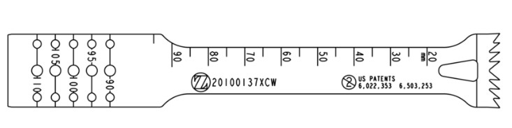 Lame sagittale 1,37 x 100 x 13/20 mm type GTS Coarse - stérile - longueur utile ajustable 90 - 110 mm