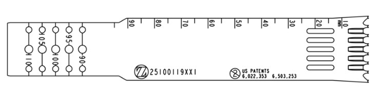 Lame sagittale 1,19 x 100 x 25 mm type Tiger - stérile - longueur utile ajustable 90 - 110 mm