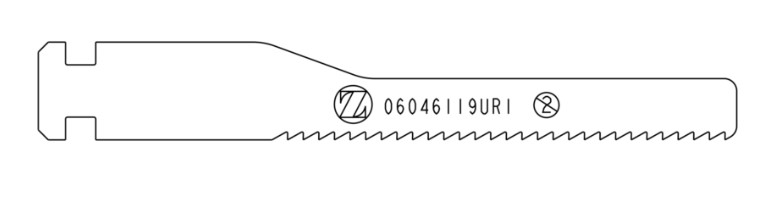 Lame réciproquante 1,19 x 46 x 06 mm - simple dents