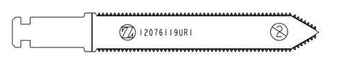Lame réciproquante ZB 1,19 x 76 x 12,5 mm - double dents
