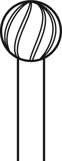 Fraise rosen fraisage doux ELAN 4 pour pièce à main 1 anneau - Ø 5,0 mm