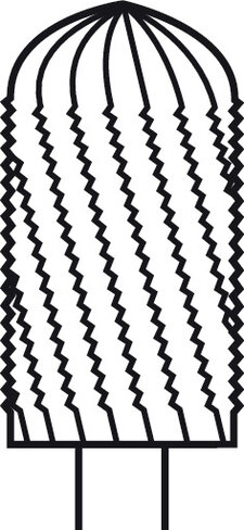 Fraise cylindrique, fraisage doux ELAN 4 pour pièce à main 1 anneau - Ø 6,0 mm