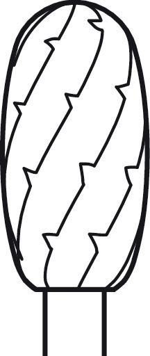 Fraise ovale ELAN 4 pour pièce à main 1 anneau - Ø 5,0 mm