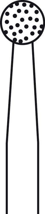 Fraise diamantée rugueuse ELAN 4 pour pièce à main 2 anneaux - Ø 4,0 mm