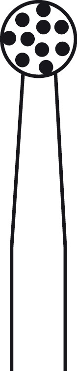 Fraise diamantée extra rugueuse ELAN 4 pour pièce à main 2 anneaux - Ø 4,0 mm