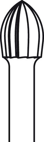 Fraise flamme type Midas ELAN 4 pour pièce à main 2 anneaux - Ø 5,0 mm