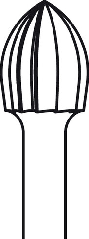 Fraise flamme type Midas ELAN 4 pour pièce à main 2 anneaux - Ø 6,0 mm