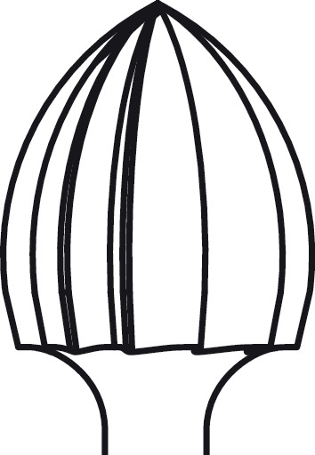 Fraise flamme type Midas ELAN 4 pour pièce à main 2 anneaux - Ø 9,0 mm