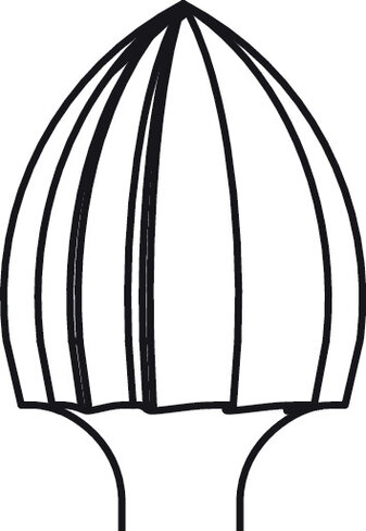 Fraise flamme type Midas ELAN 4 pour pièce à main 2 anneaux - Ø 9,0 mm