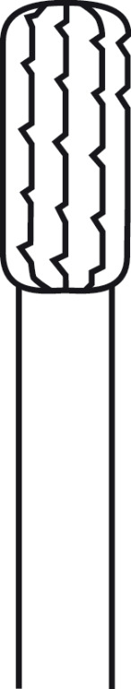 Fraise cylindrique standard ELAN 4 pour pièce à main 2 anneaux - Ø 4,0 mm