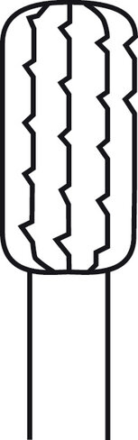 Fraise cylindrique standard ELAN 4 pour pièce à main 2 anneaux - Ø 5,0 mm