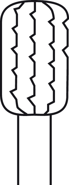 Fraise cylindrique standard ELAN 4 pour pièce à main 2 anneaux - Ø 6,0 mm