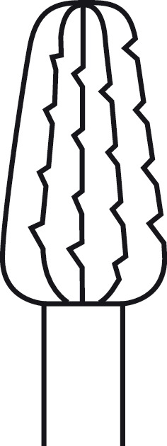 Fraise conique ELAN 4 pour pièce à main 2 anneaux - Ø 6,0 mm