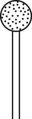 Fraise diamantée usage unique ELAN 4 pour pièce à main MIS - l. 10 cm - Ø 5,0 mm