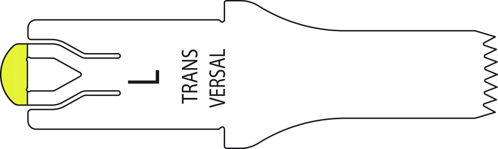 Lame de scie taille L pour scie transversale ELAN 4 - 25 / 8 / 0,7 mm