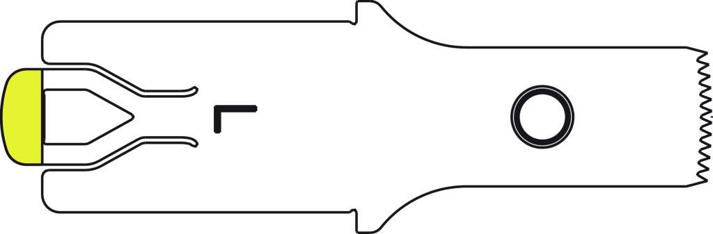 Lame de scie pour macro-scie sagittale avec butée - 10 / 10 / 0,5 mm