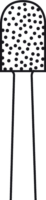 Fraise à olive diamantée ELAN 4 pour pièce à main 1 anneau - Ø 4,0 mm