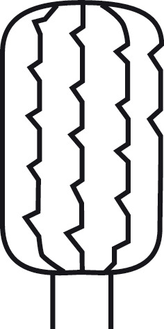 Fraise cylindrique standard ELAN 4 pour pièce à main 1 anneau - Ø 6,0 mm