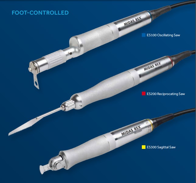 Microscie oscillante MIDAS REX - commande au pied
