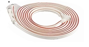 Tubulure simple rouge pour garrot ATS 3200 - compatible avec ATS750, ATS1200 et ATS2200