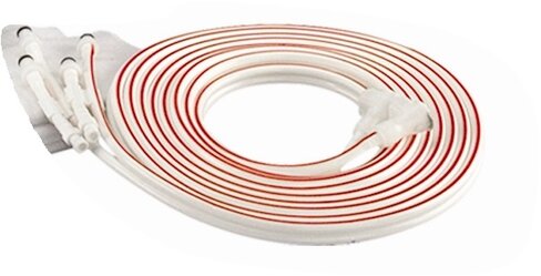 Tubulure double rouge pour garrot ATS 5000 - compatible avec ATS2000, ATS3000 et ATS4000