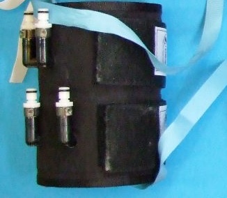 Garrot réutilisable bleu clair - double vessie - bras - pour ATS4000 - 30 x 9cm