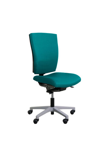 Chaise de bureau Reva Plus - tissu - piètement gris alu