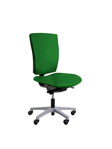 Chaise de bureau Reva Plus - textile enduit - piètement gris aluminium