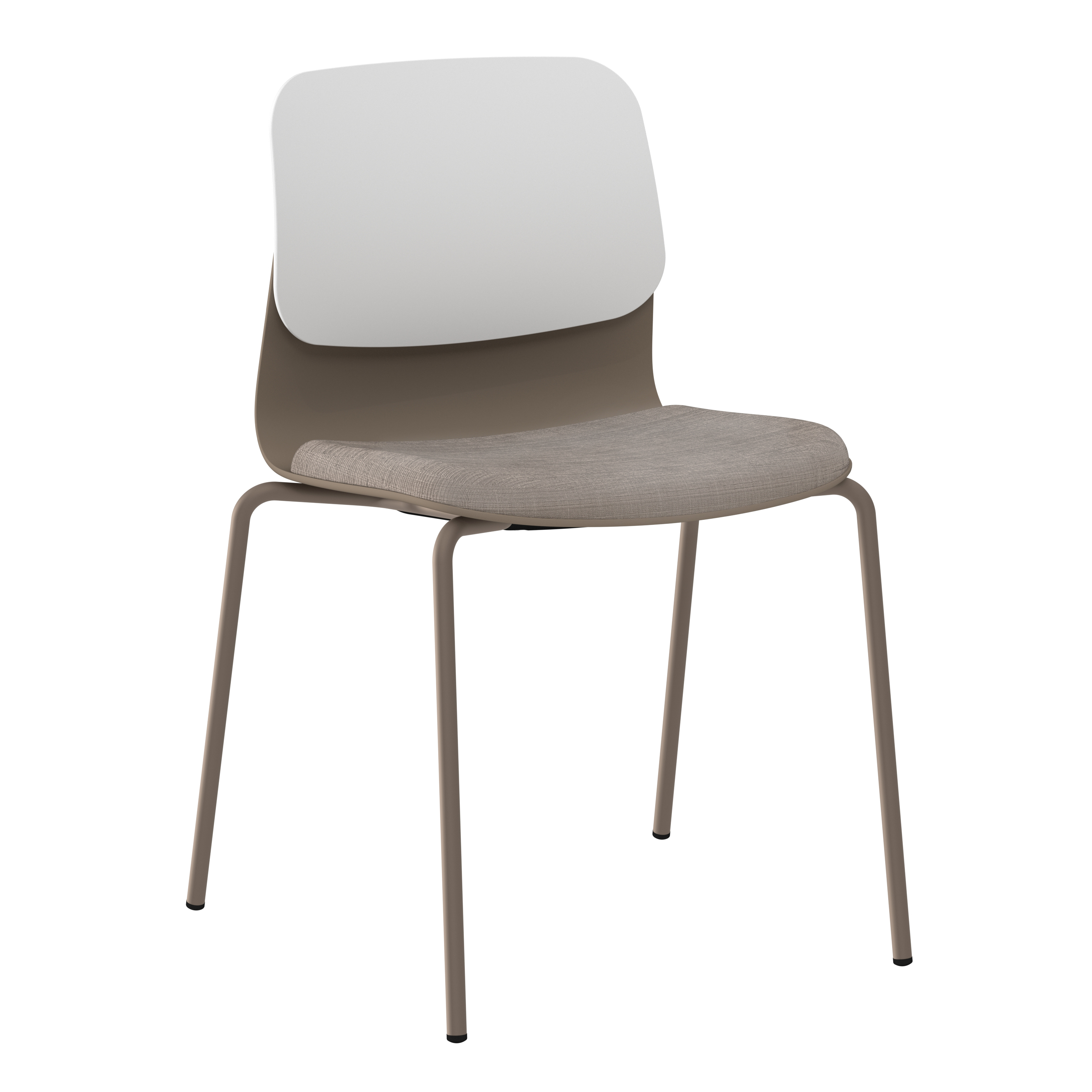 Chaise 4 pieds époxy Klik - assise polypropylène - dossier chêne