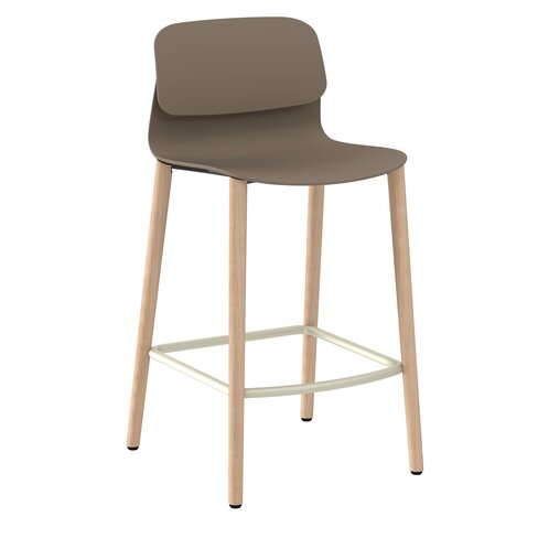 Chaise haute 4 pieds bois Klik - polypropylène - hauteur d'assise 63 cm