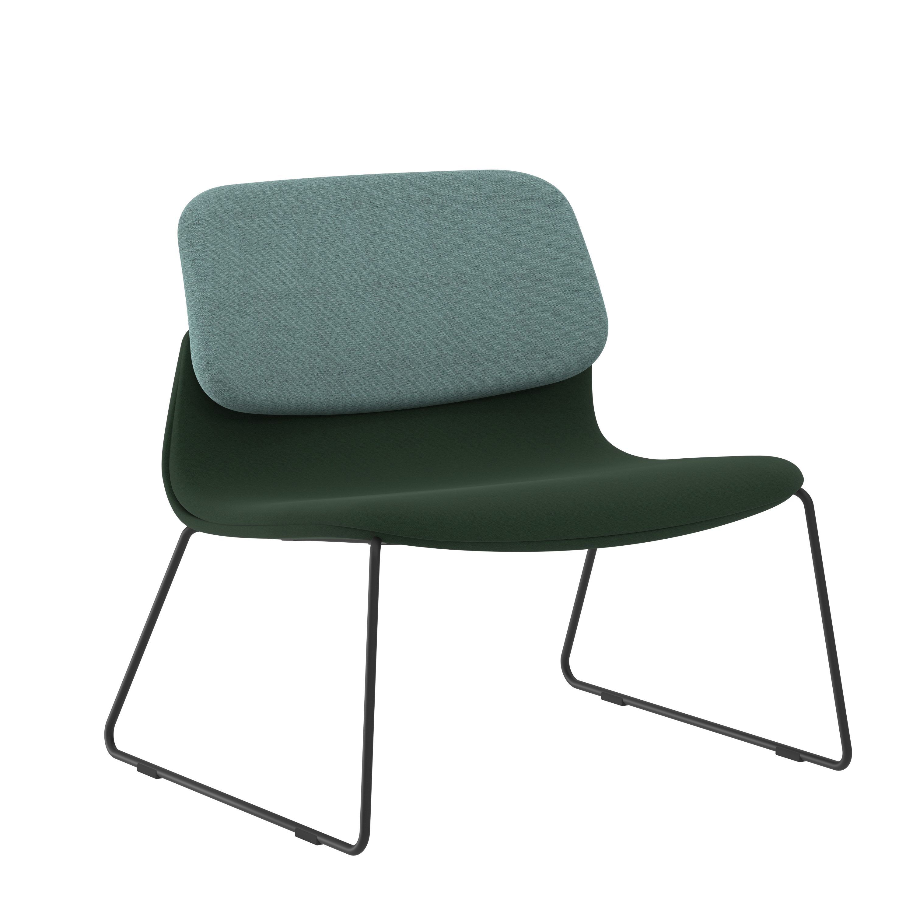 Chauffeuse piétement traineau métal Klik - tissu