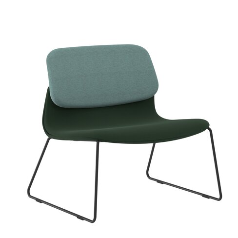 Chauffeuse piétement traineau métal Klik - tissu