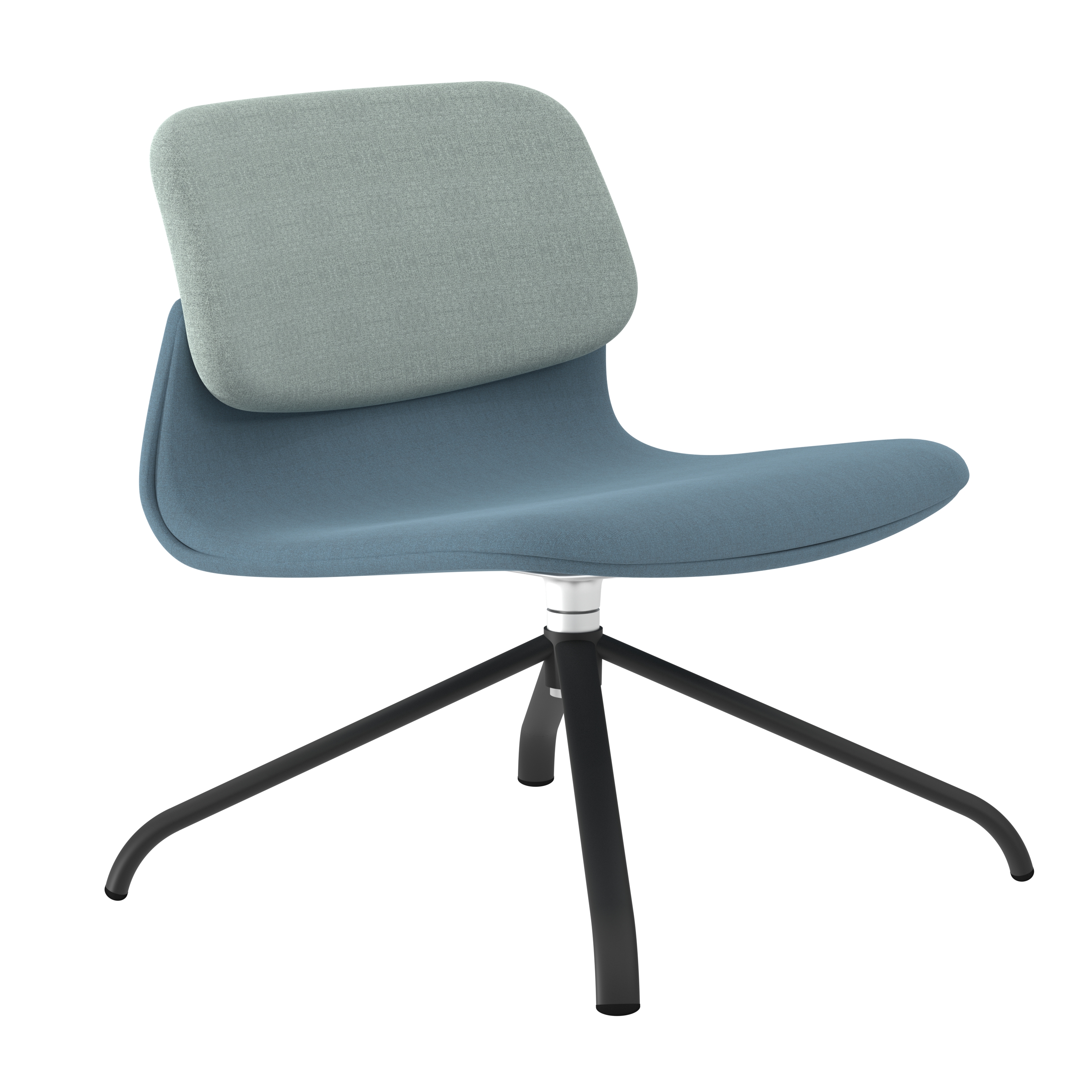 Chauffeuse piétement 4 branches métal Klik - tissu - pivotante