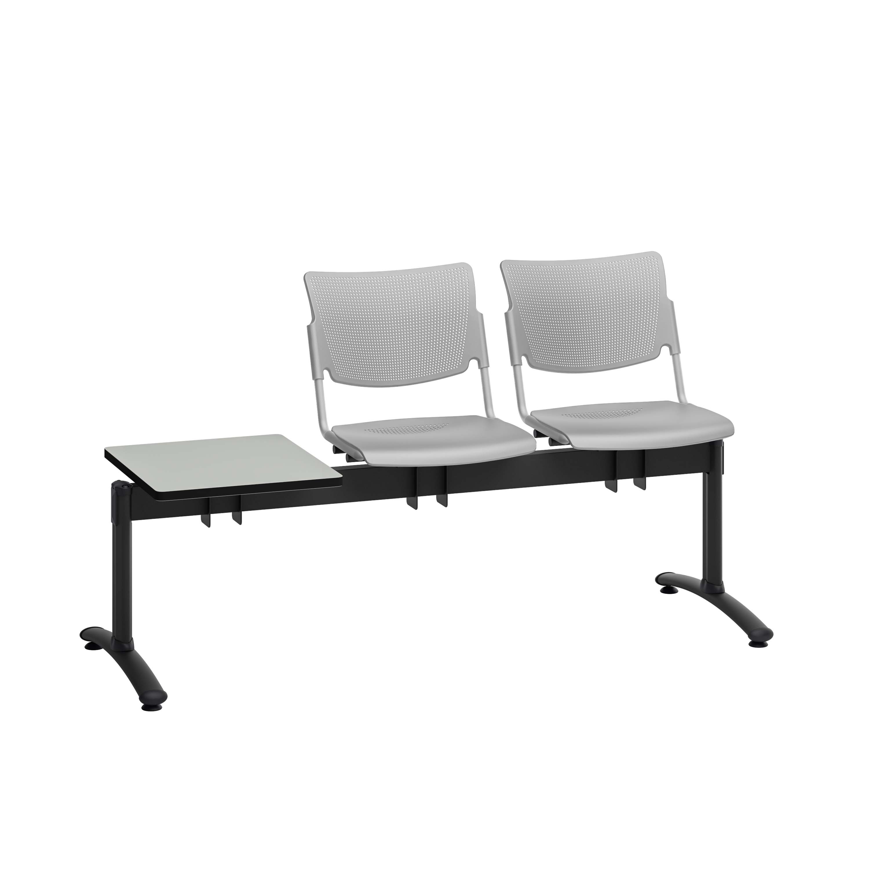 Siège sur poutre 2 places Campus - métal - avec 1 tablette